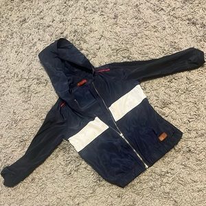 7jeans navy blue and white stripes wind breaker 3T